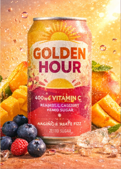 Golden Hour Mango Electrolyte Fizz